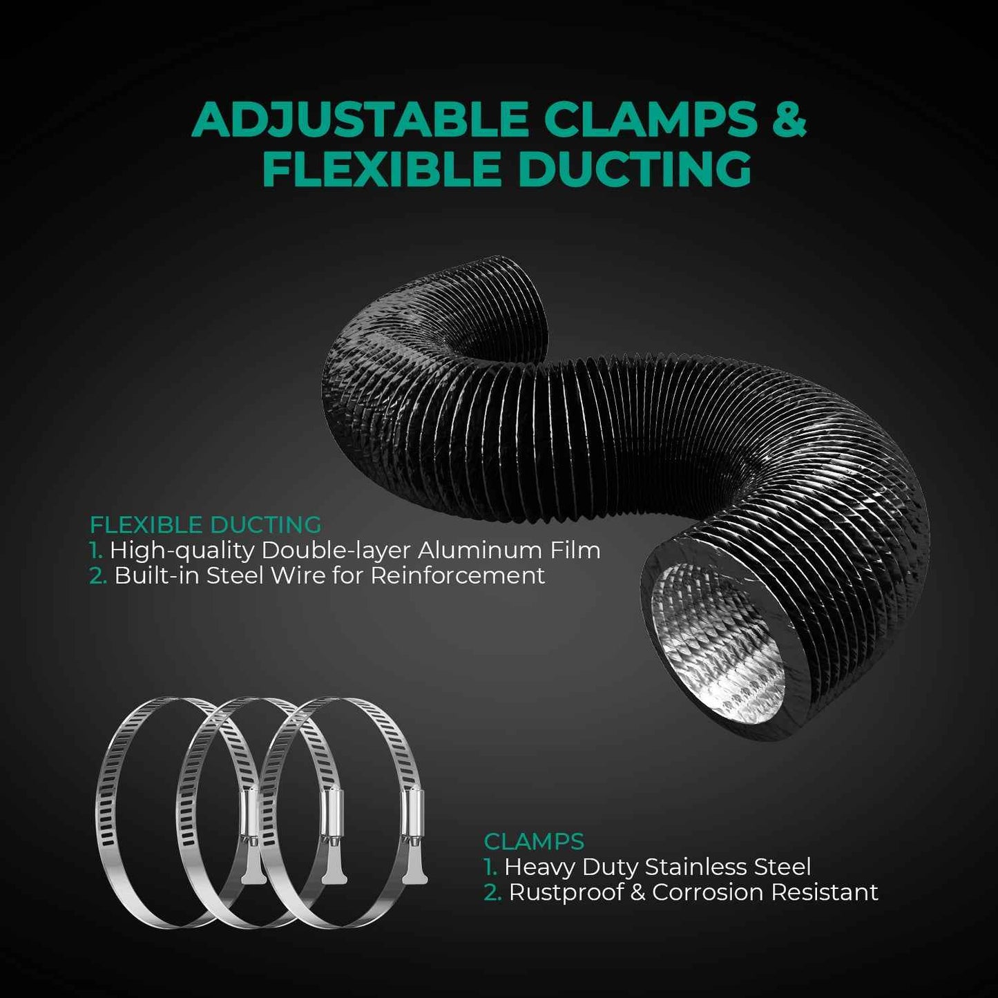 Mars Hydro 6-Inch Inline Afzuigventilator Kit – 402 CFM Stille Kweektent Ventilatie met EC Motor & Koolstoffilter