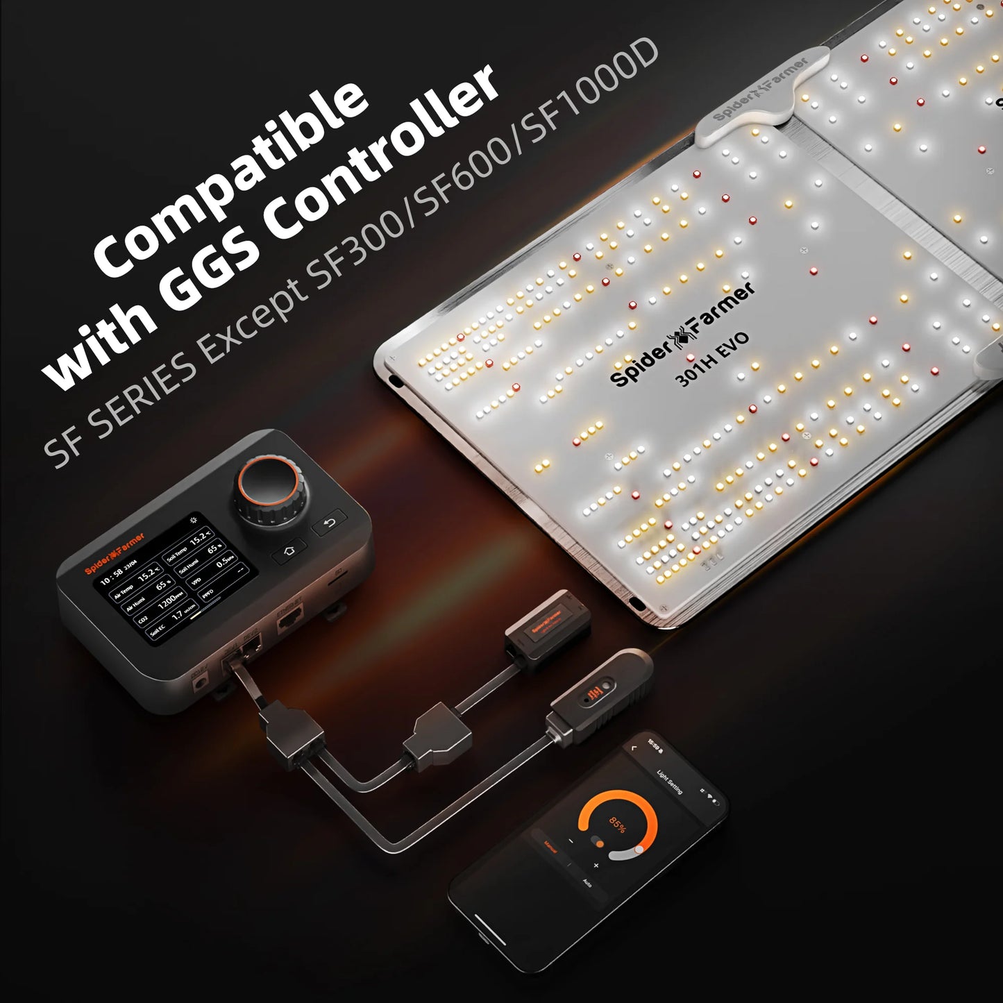 Spider Farmer SF7000 – Dimmbares Vollspektrum-LED-Wachstumslicht (2,9 µmol/J)