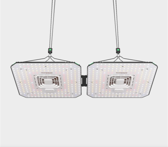 Vivosun 2-Pak AeroLight A100 100W LED Groeilamp – Tunable Full Spectrum Kweektent Verlichting met Ingebouwde Ventilator & App-Bediening