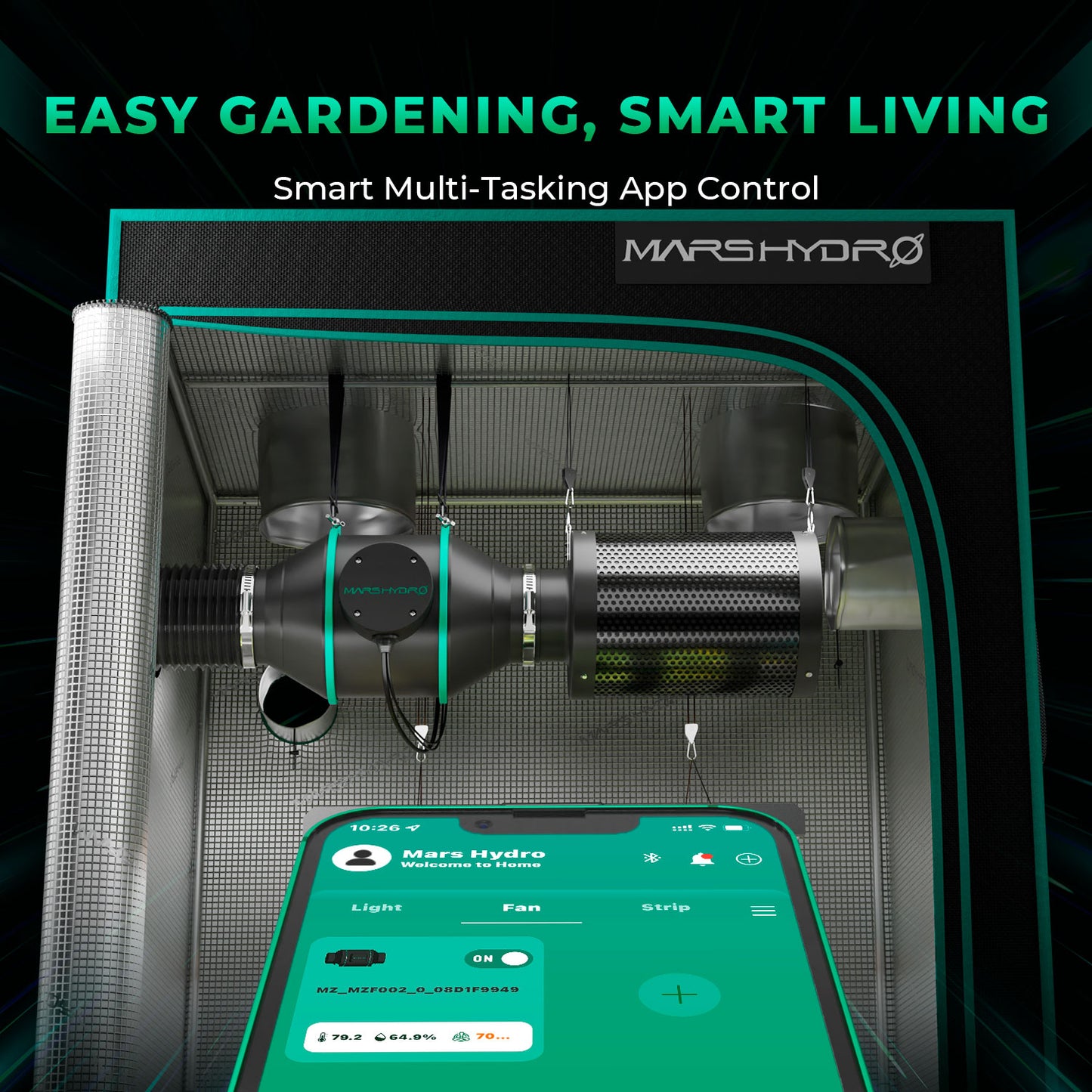 Mars Hydro FC4800 EVO Complete Grow Tent Kit – 480W Samsung LED + 120 × 120 cm Tent + 6″ Ventilation System