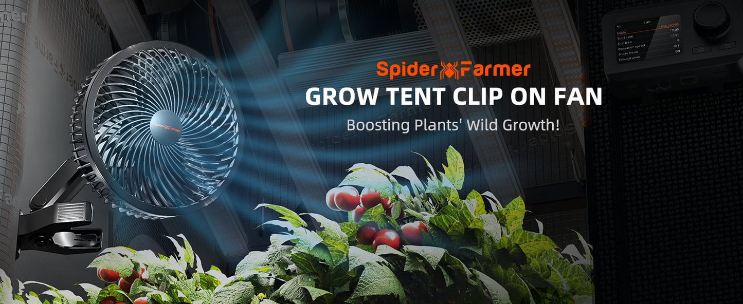 Spider Farmer 15cm Grow Tent Clip Fan EC Motor