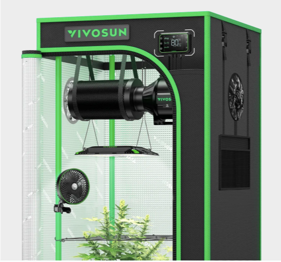 Vivosun GIY-SGS-22 Pro Complete Slimme Kweektent Kit 2×2 – Smart Indoor Kweekset met 100W LED, Ventilatie & App-Control