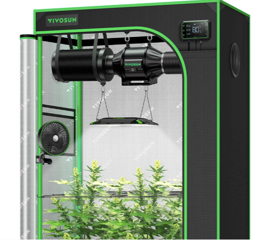Vivosun GIY-SGS-32 Pro 2×3 Slimme Kweektent Kit – Complete Smart Grow Kit met 100W LED, Ventilatie & App-Besturing