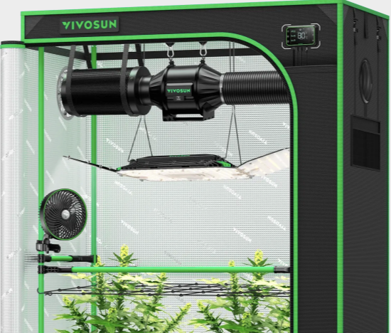 Vivosun GIY-SGS-42 Pro Slimme Kweektent Kit 2×4 – Complete Smart Grow Tent Set met 200W LED, Ventilatie & App-Controller