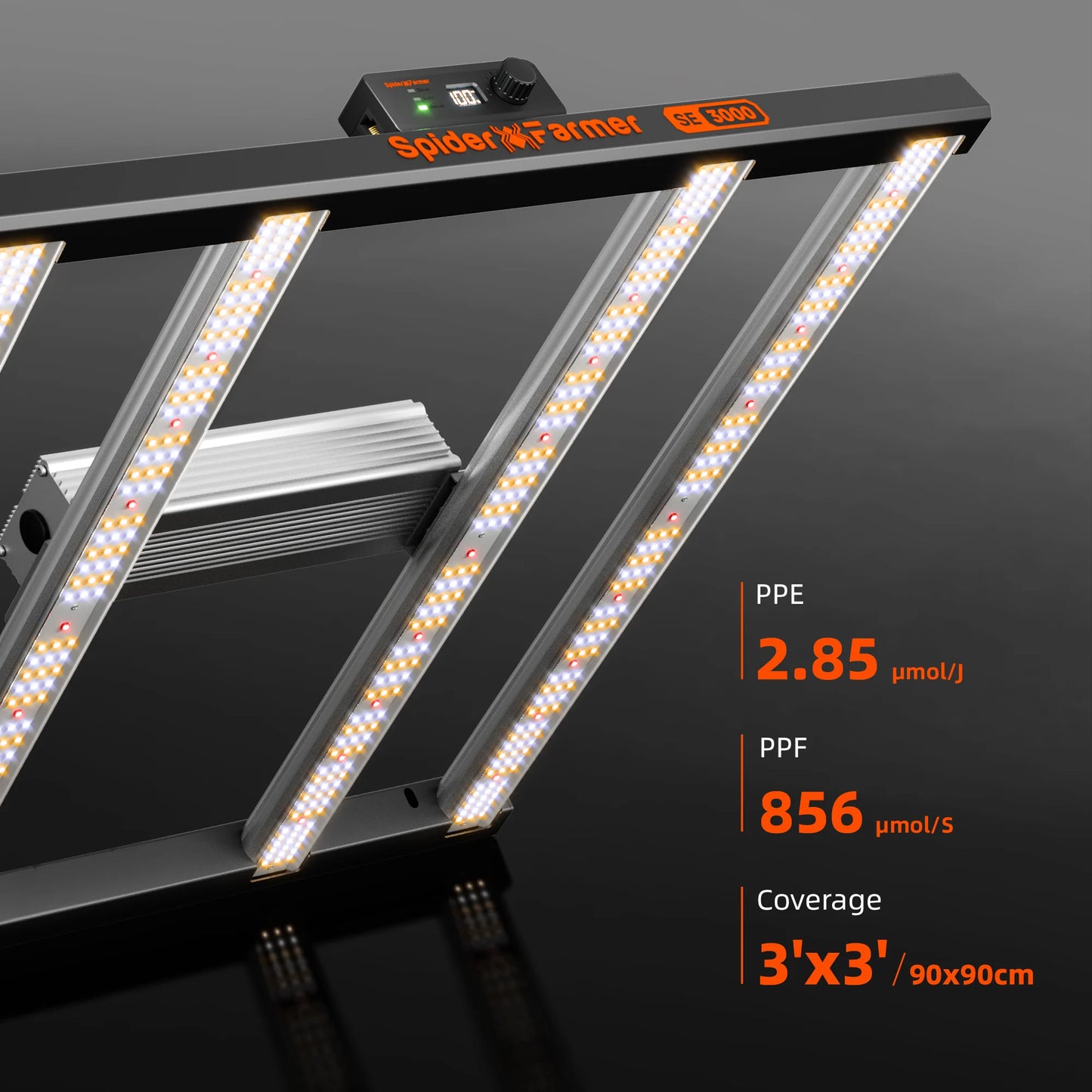 Spider Farmer SE3000 2.85 µmol/J LED Grow Light