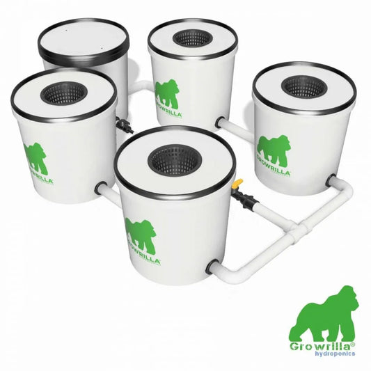 growrilla rdwc 2.0 4 emmers hydroponic rdwc 4 buckets pflanzenzucht