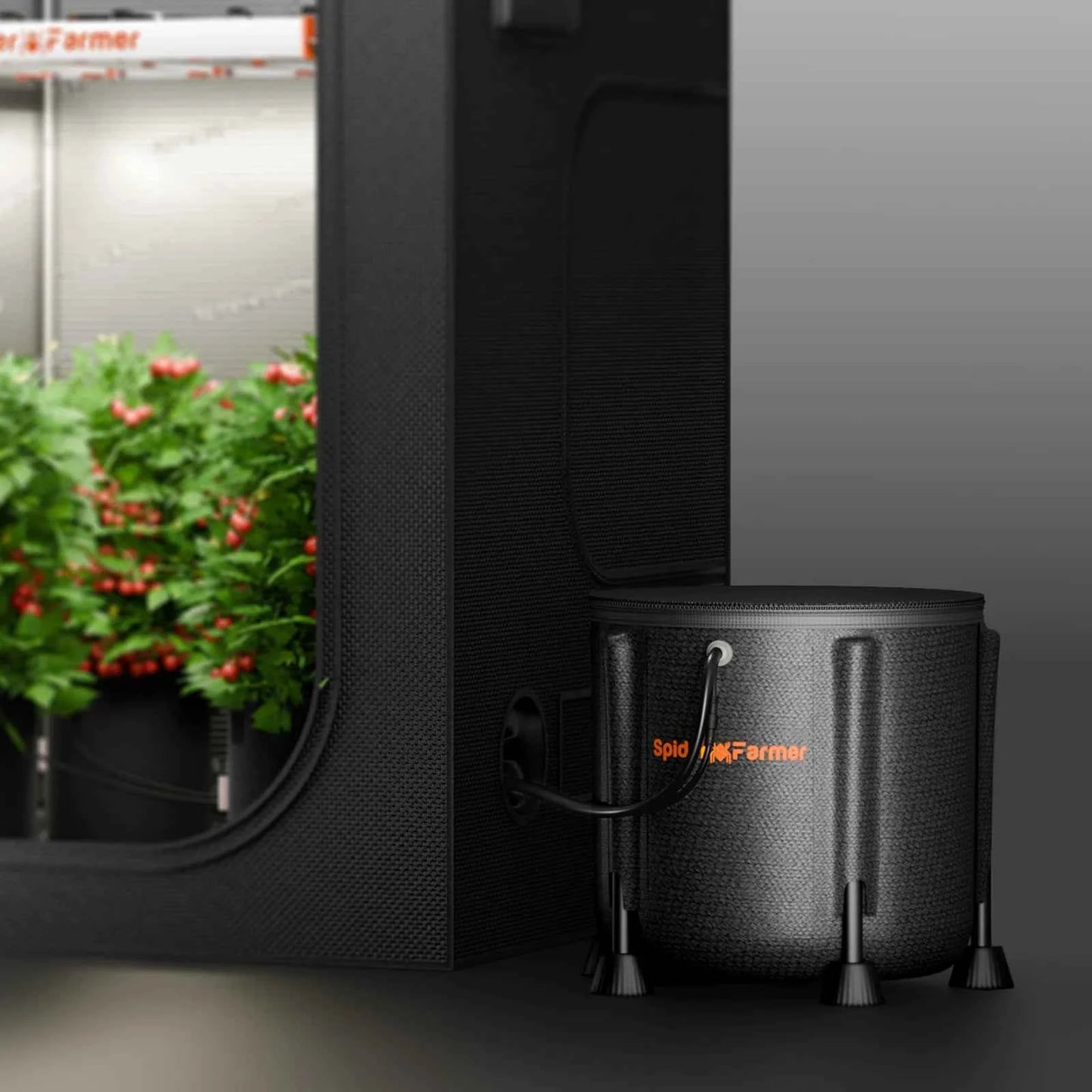 Spider Farmer 25W Automatisch Druppelirrigatiesysteem – 13 Gallon (49L) Watertank & 8 Verstelbare Druppelaars | Slimme Irrigatie voor Binnenkweek