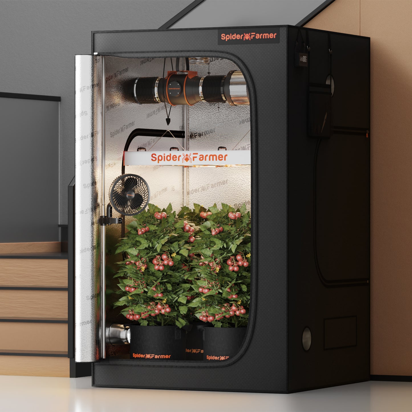 spider farmer 6-inch slimme ventilator voor indoor plants hydroponics