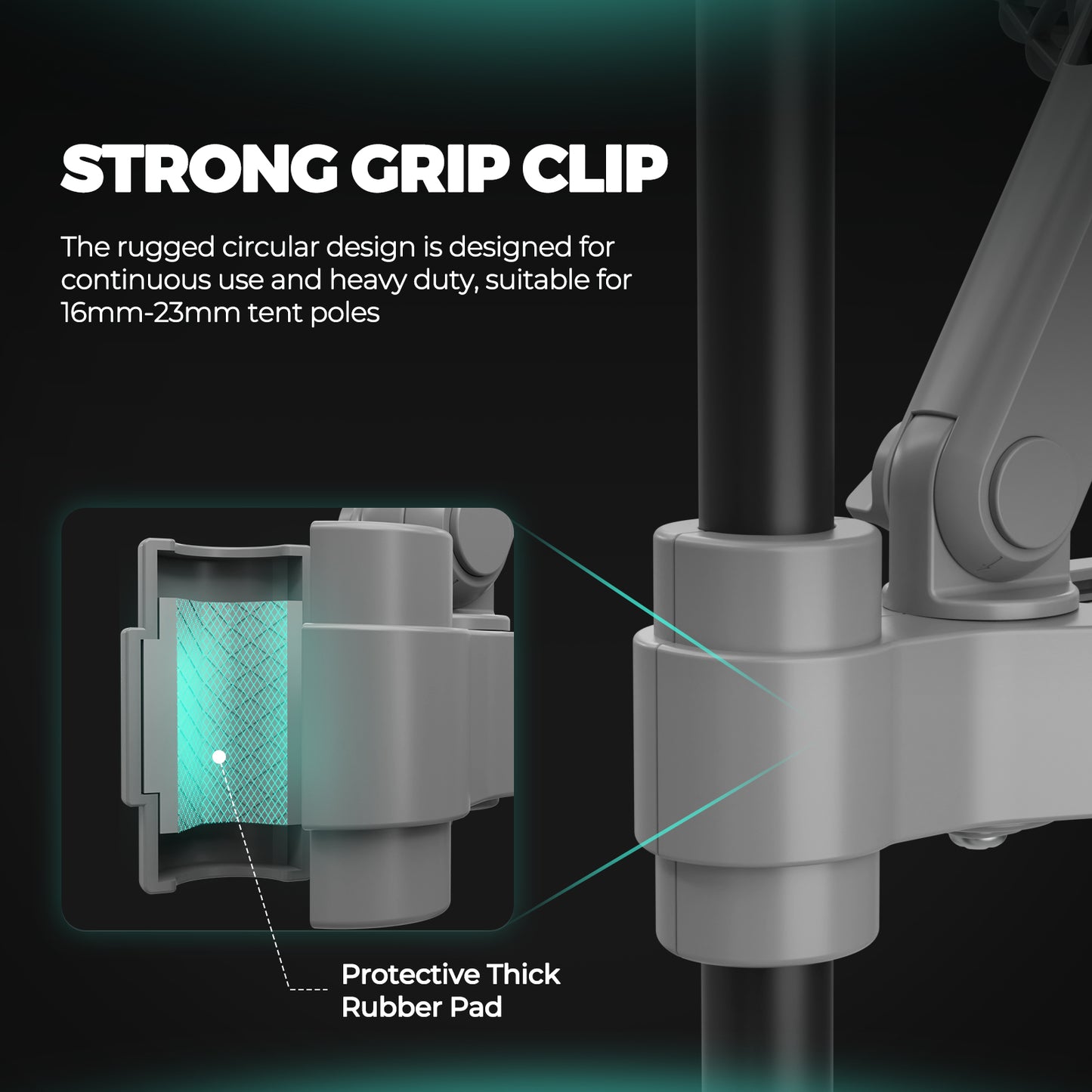 Mars Hydro M6 Grow Tent Clip Fan 6 Zoll automatisch oszillierender Lüfter