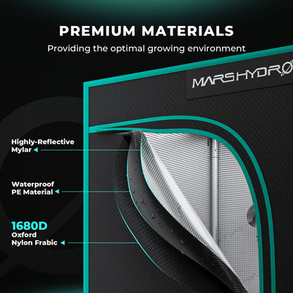 Mars Hydro SP3000 Complete Grow Tent Kit – 300W LED + 120×60×180 cm Tent + iFresh Ventilatiesysteem