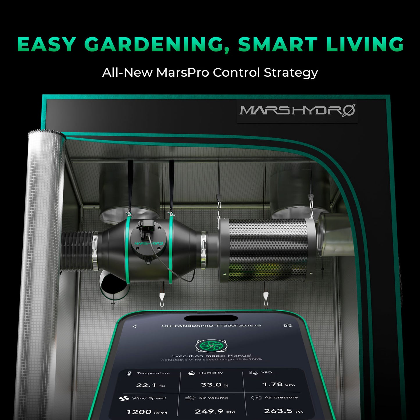 Mars Hydro iFresh 4″ (10 cm) Smart Inline-Kanalventilator