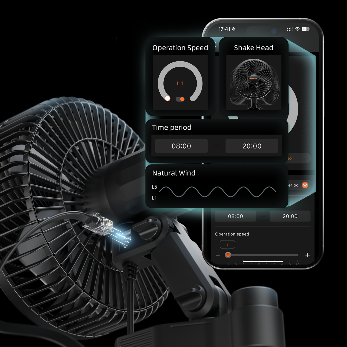 Spider Farmer 15cm clip ventilator voor kweektent met EC motor | Spider Farmer 6 inch clip fan for grow tent with EC motor | Spider Farmer 15cm Clip Ventilator Growzelt mit EC Motor