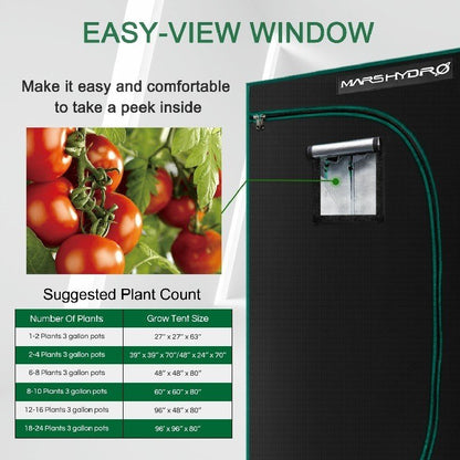 Mars Hydro 120x120x200 Grow Tent window