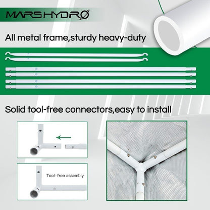 Mars Hydro 120x120x200 Grow Tent metal