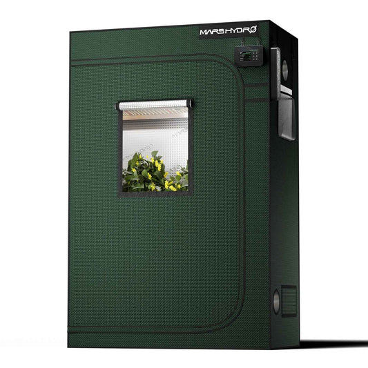 Mars Hydro Grow Tent Pro 120×60×180 cm – 2000D Lichtdichte Kweektent met Hoogreflecterend Mylar & Groot Observatievenster