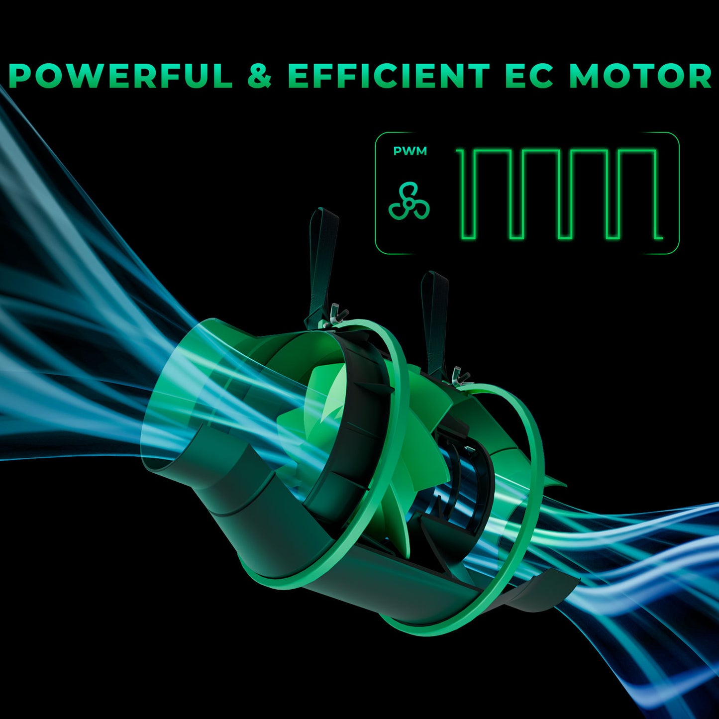 "Inline ventilator 15 cm met variabele snelheid voor kweekruimtes en binnenplanten"