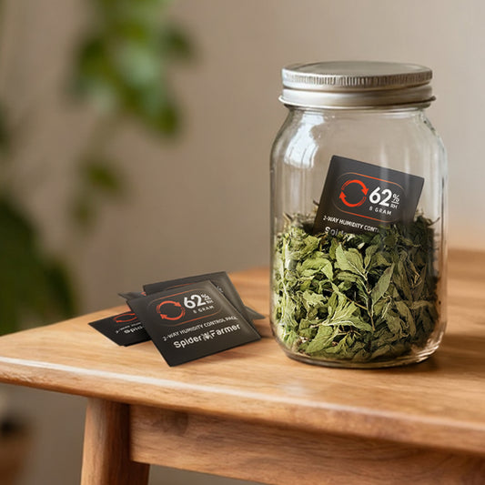 Spider Farmer 62% RH 8g humidity control packs voor curing jars en 1 oz opslag, 2 way humidity control sachets for herb storage, 62% Luftfeuchtigkeitsregler für Grow Aufbewahrung