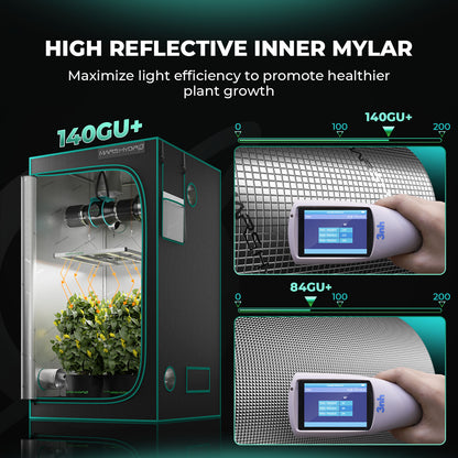 Mars Hydro FC4800 EVO Complete Grow Tent Kit – 480W Samsung LED + 120 × 120 cm Tent + 6″ Ventilation System