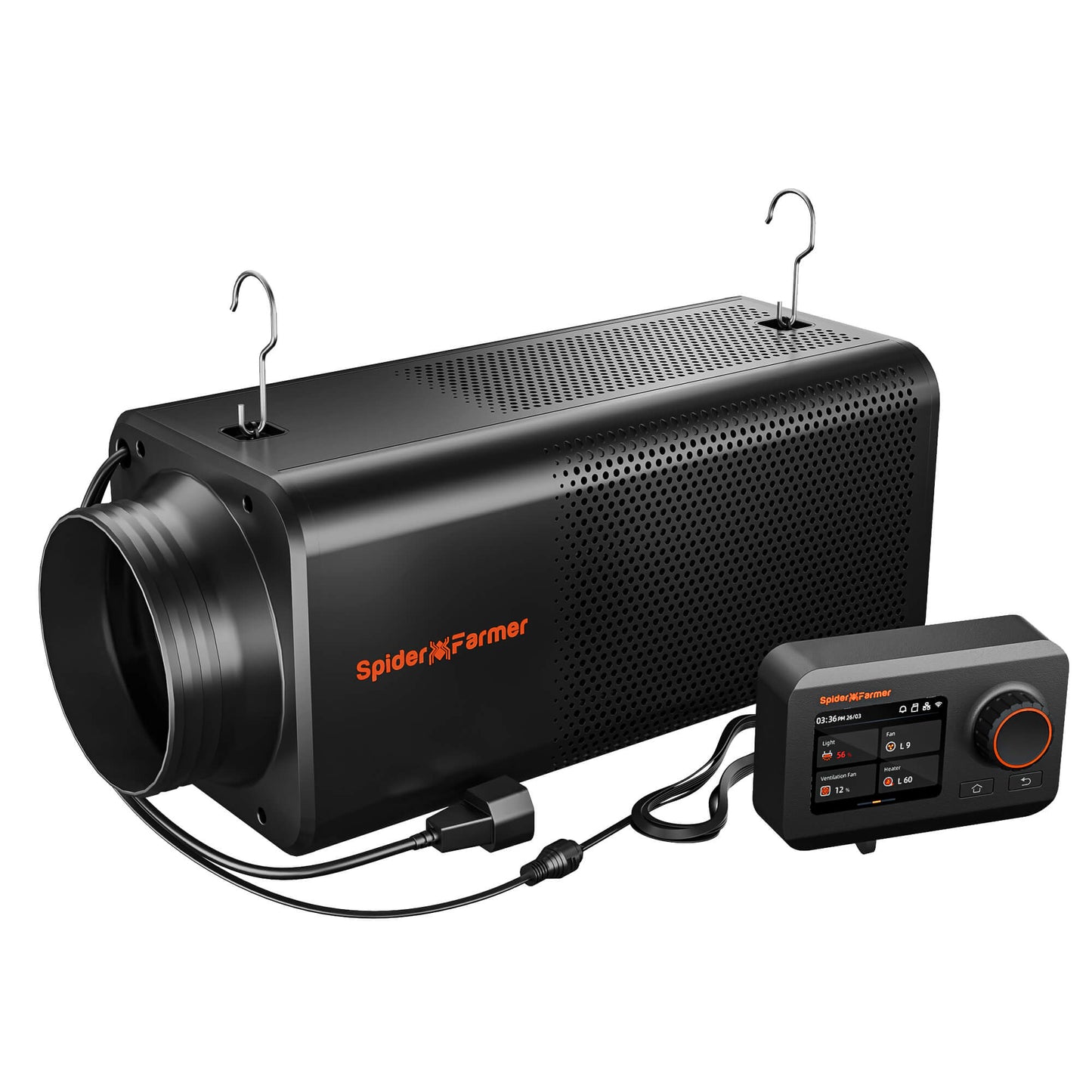 Spider Farmer 6 inch 2-in-1 ventilatiesysteem | 2-in-1 inline fan with carbon filter | 2-in-1 Inline Lüfter mit Aktivkohlefilter