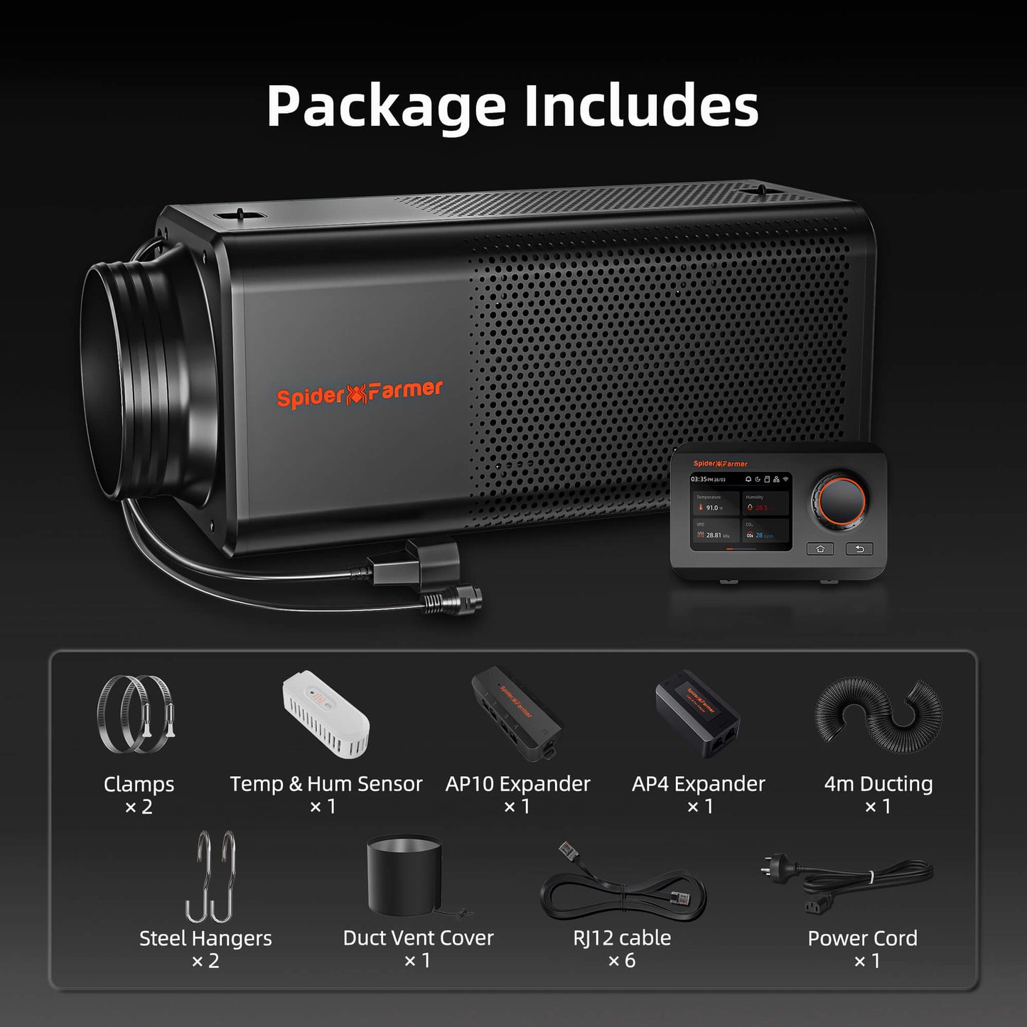 Spider Farmer SF2000PRO GGS Premium met slimme klimaatregeling | Spider Farmer SF2000PRO GGS Premium with smart climate control | Spider Farmer SF2000PRO GGS Premium mit intelligenter Klimasteuerung