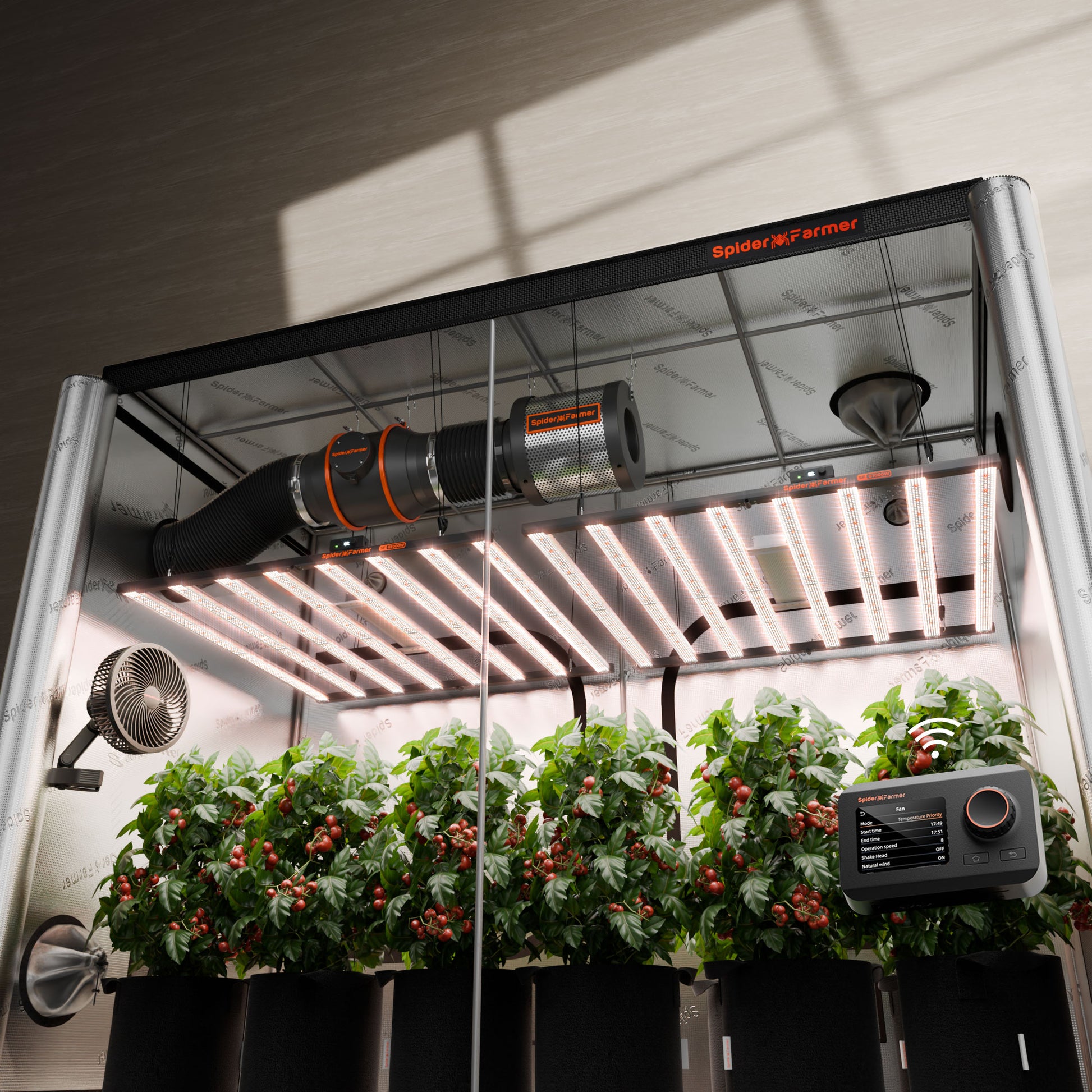 Spider Farmer 300×150×200 complete indoor kweektent kit | Indoor grow tent kit 300×150×200 | Komplettes Growzelt Set 300×150×200