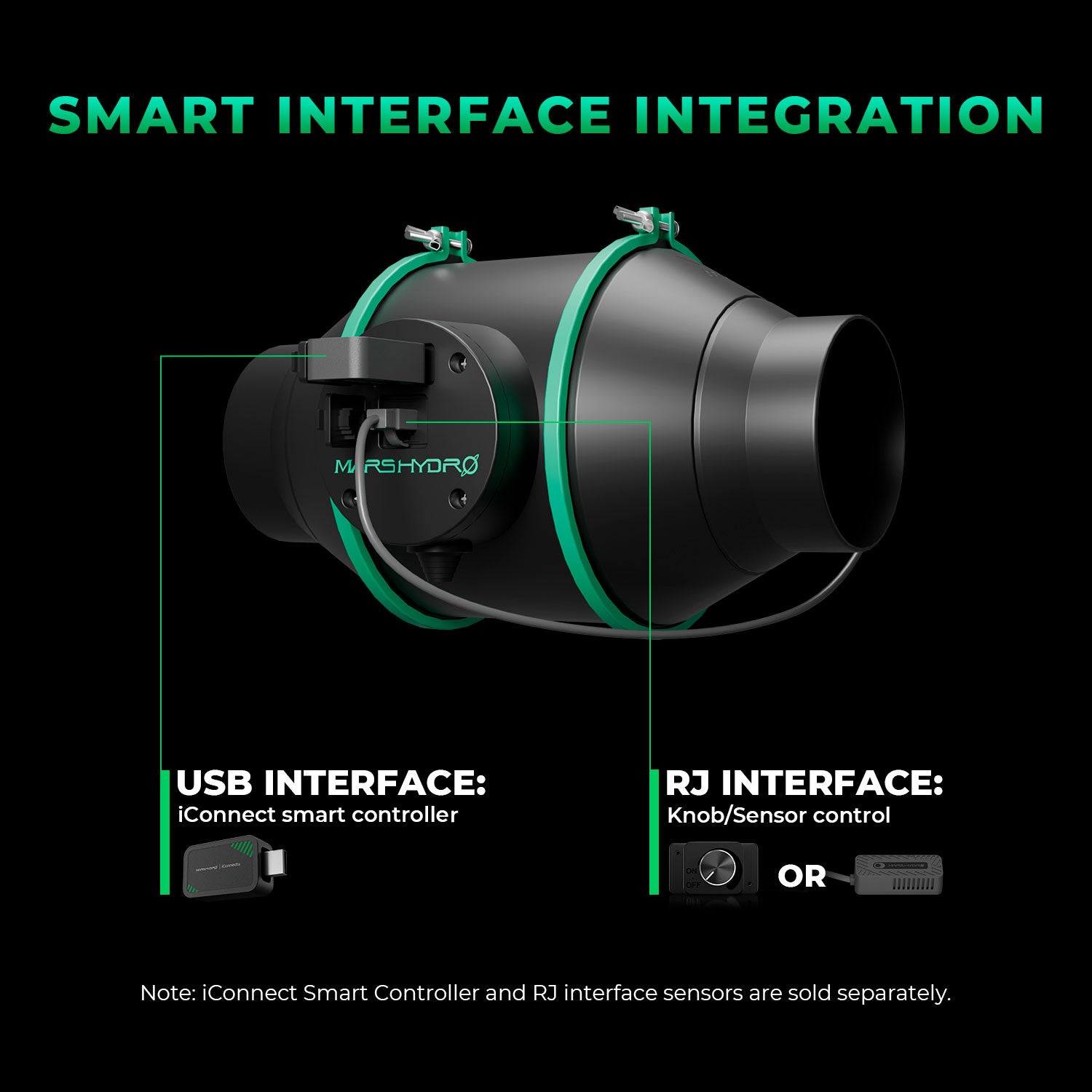 "Mars Hydro iFresh ventilator voor hydroponics en binnenteelt"