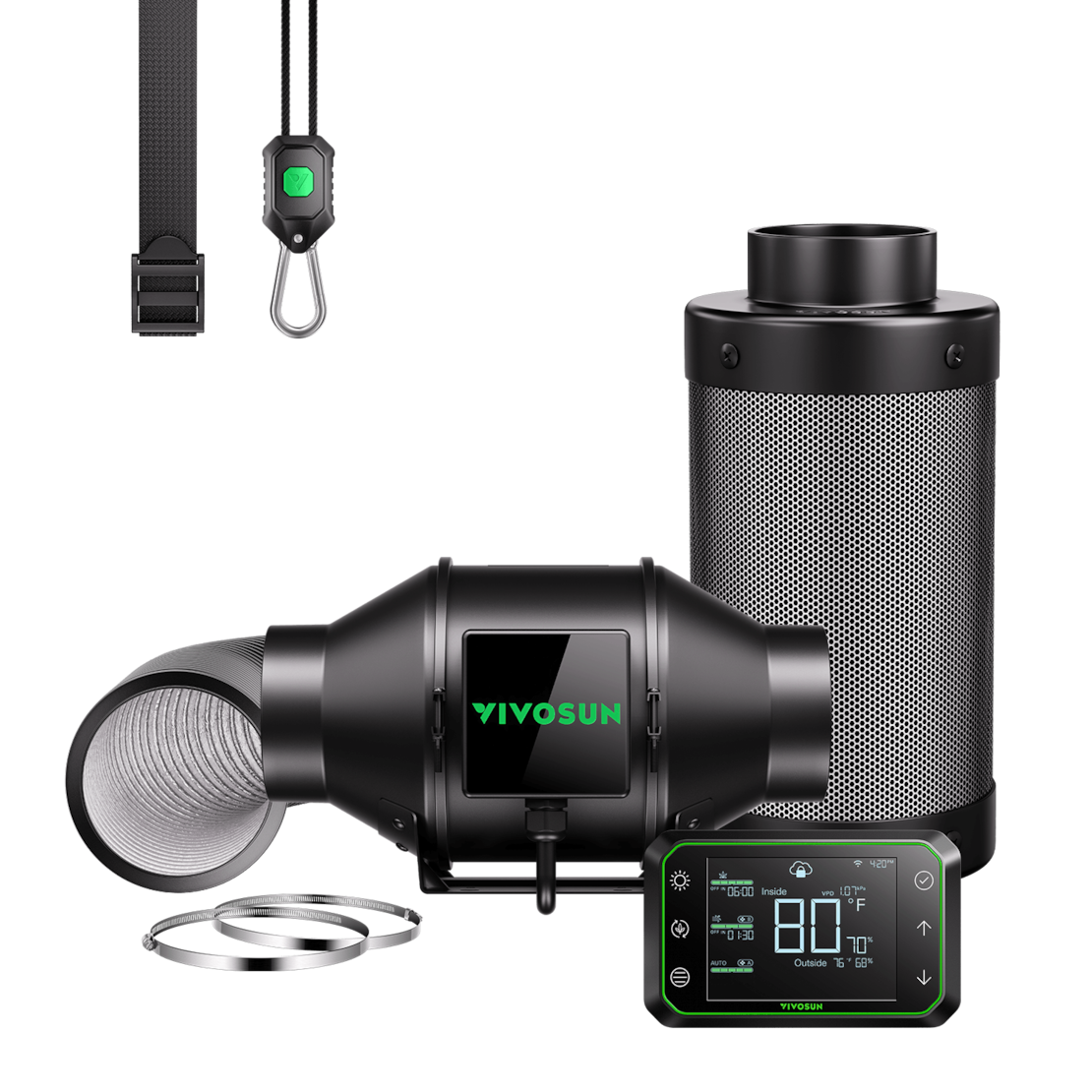 Vivosun AeroZesh G4 E42A Belüftungsset 4″