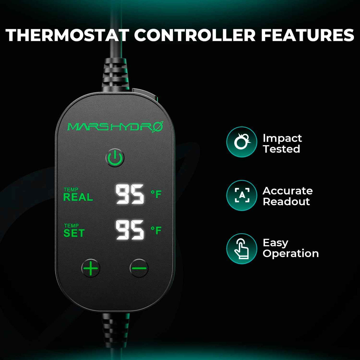 Mars Hydro zaailing warmtemat met digitale temperatuurcontroller | Mars Hydro seedling heat mat with digital temperature controller | Mars Hydro Sämlingsheizmatte mit digitalem Temperaturregler