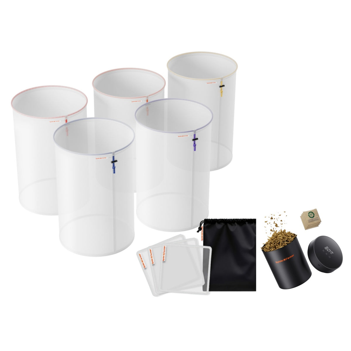 spider farmer filter bags 5pcs – 5-gallon micron filtratie set – Filtrationsbeutel Pflanzenextraktion