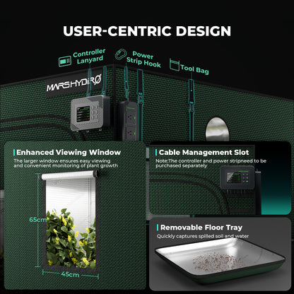 Mars Hydro Grow Tent Pro met 2000D lichtdicht tentdoek | Mars Hydro Grow Tent Pro with 2000D lightproof fabric | Mars Hydro Grow Tent Pro mit lichtdichtem 2000D Zeltstoff