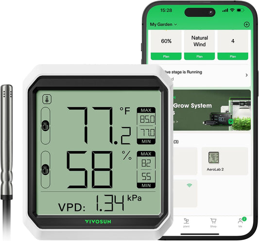 VIVOSUN AeroLab THB1S – Smartes Bluetooth-Hygrometer und Thermometer