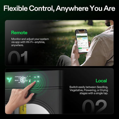 Vivosun VGrow + Exclusive Upgrade Package - Smart Grow Box – Automatische Slimme Kweekbox met App & Klimaatregeling