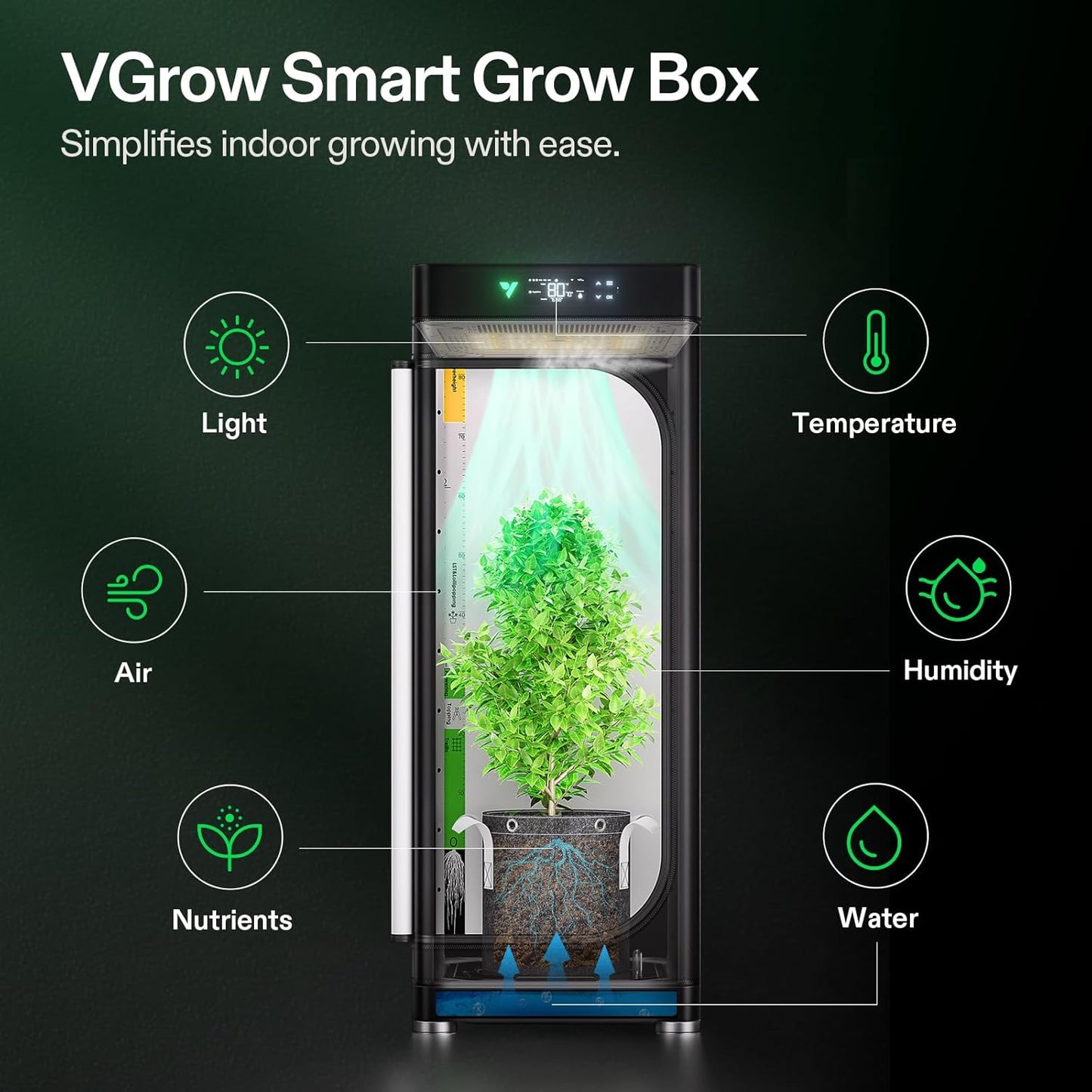 Vivosun VGrow + Exclusive Upgrade Package - Smart Grow Box – Automatische Slimme Kweekbox met App & Klimaatregeling