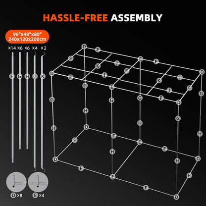 Spider Farmer 240×120 kweektent voor dubbele LED kweekverlichting | Spider Farmer 240×120 grow tent for dual LED grow lighting | Spider Farmer 240×120 Growzelt für doppelte LED-Pflanzenbeleuchtung