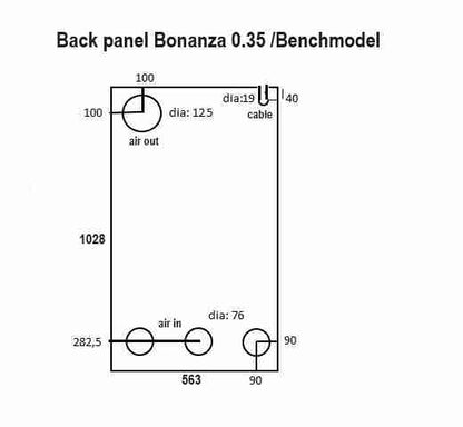 GTools Bonanza (0,35m²) leeg – 176 x 61 x 61 cm