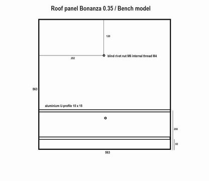 GTools Bonanza (0,35m²) leeg – 176 x 61 x 61 cm