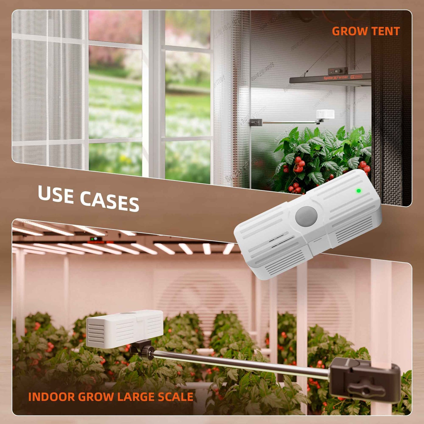 Spider Farmer Genius Grow System 5-in-1 SensorPro Kit – PPFD, CO₂, Temperatuur, RV & VPD Sensor