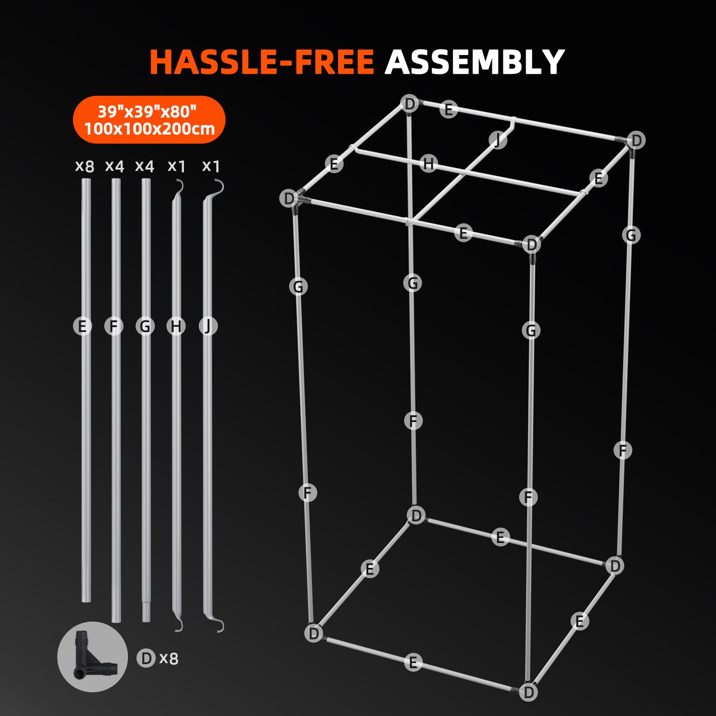 Spider Farmer grow tent voor SE3000 300W LED kweeklamp | Spider Farmer grow tent for SE3000 300W LED grow light | Spider Farmer Growzelt für SE3000 300W LED Pflanzenlampe