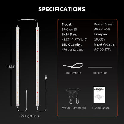 Spider Farmer Glow series LED verlichting | Glow series LED grow lighting | Glow Serie LED Pflanzenbeleuchtung