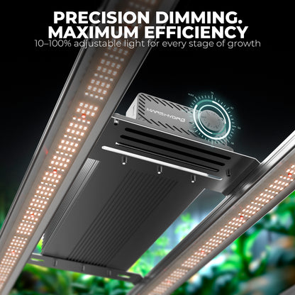 Mars Hydro FC6500 730W LED kweekverlichting boven planten | Mars Hydro FC6500 730W LED grow light above plants | Mars Hydro FC6500 730W LED Growlampe über Pflanzen
