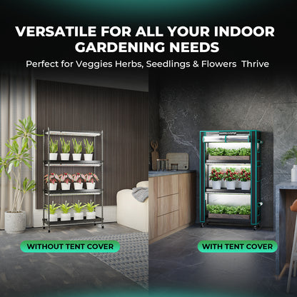 Mars Hydro binnenkweekkast met 4 lagen – grow shelf – Pflanzenregal 4 Ebenen