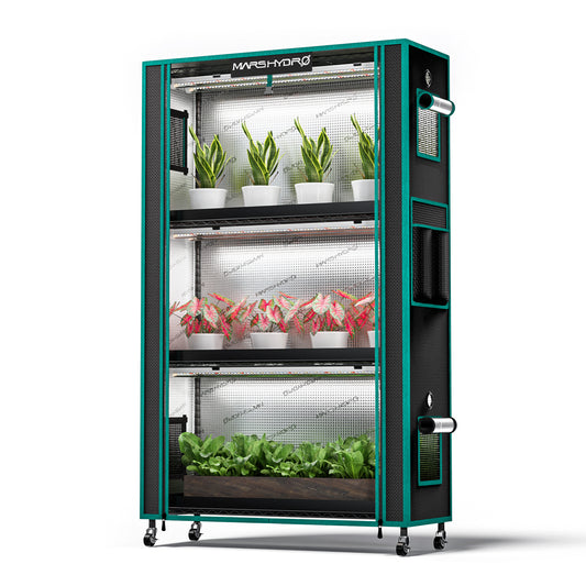 Mars Hydro 4 Tier Plant Stand met LED tent / indoor grow tent rack / Pflanzenregal mit LED Zelt