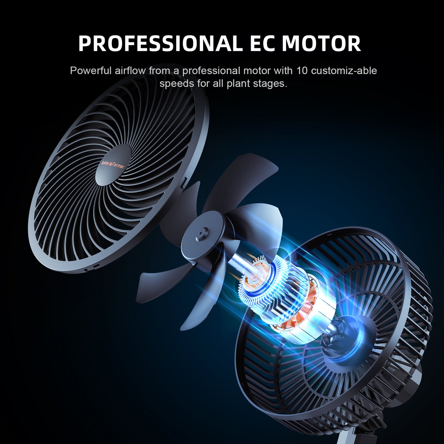 Spider Farmer 6" ventilator voor kweektenten | Indoor Grow Fan | Clip-Ventilator Pflanzenzucht