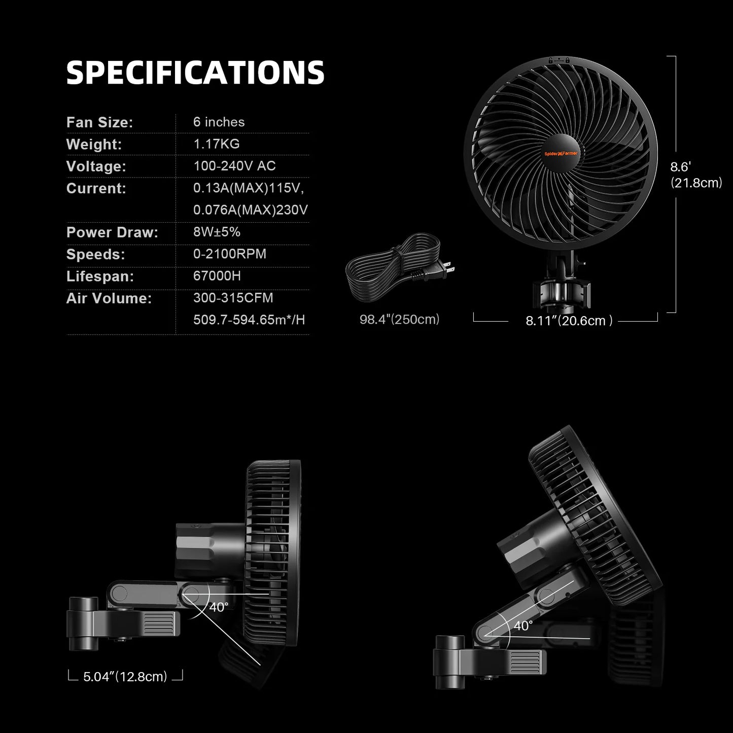 Spider Farmer G1000W Geautomatiseerde Kweek Tent Compleet – 150×150×200 cm Tent + 1000W LED + 6” Ventilatie + Clipfan + GGS App Controller
