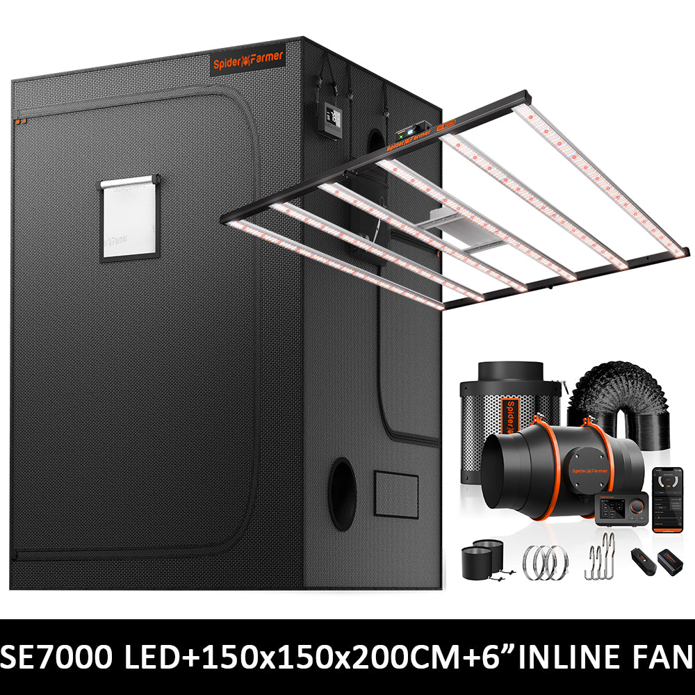 spider farmer se7000 complete kweektent kit 150x150 | spider farmer se7000 grow tent kit 4x4 | spider farmer se7000 growzelt set 150x150
