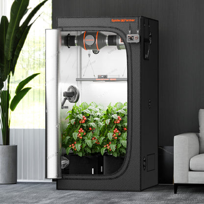 Spider Farmer 100×100×200 kweektent met 1m² kweekoppervlak | Spider Farmer 100×100×200 grow tent with 1m² growing area | Spider Farmer 100×100×200 Growzelt mit 1m² Anbaufläche