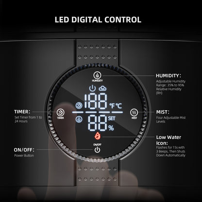Spider Farmer 5L Cool Mist Luchtbevochtiger met app bediening – App-controlled cool mist humidifier – App-gesteuerter Luftbefeuchter