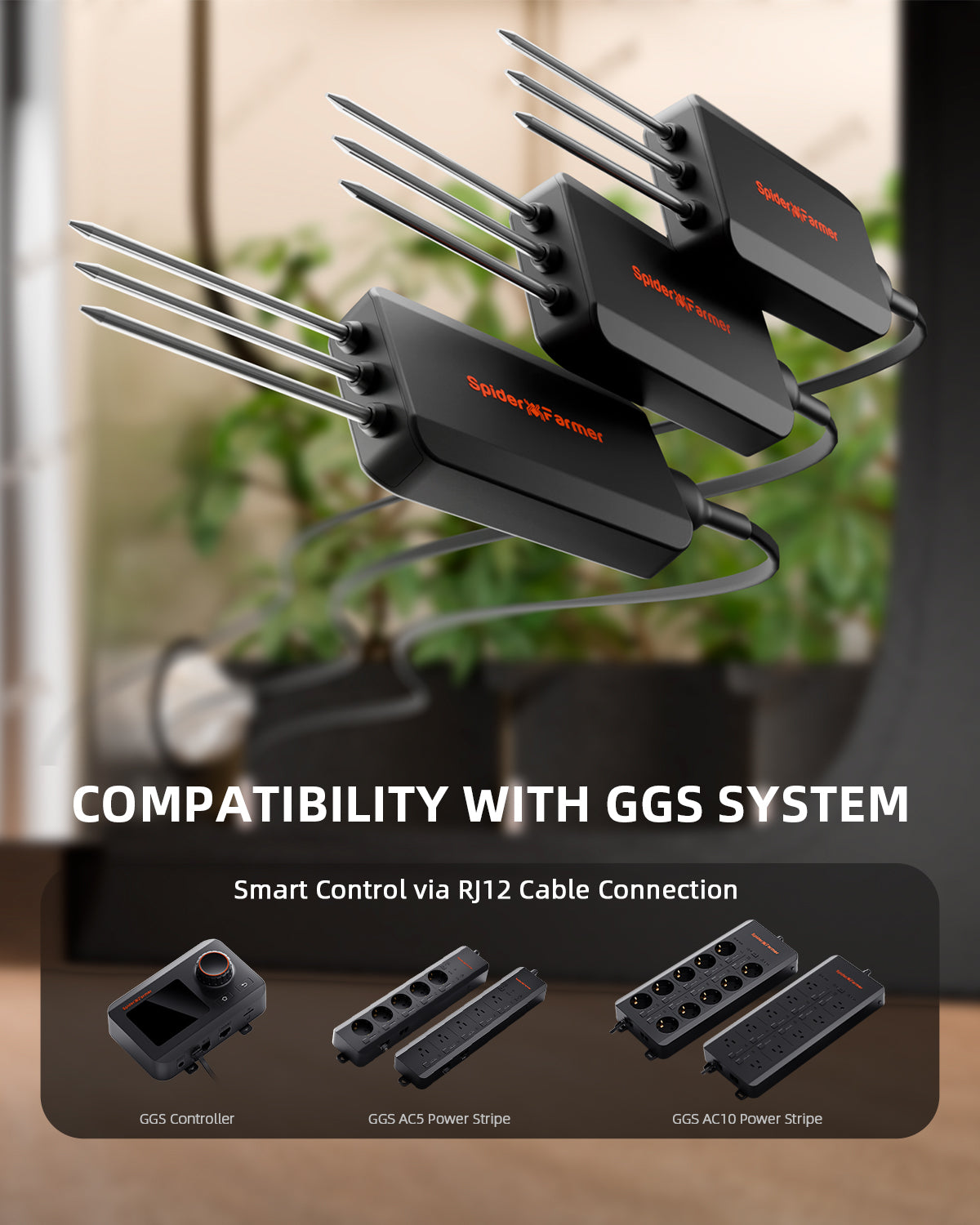 Spider Farmer Pro soil sensor met substraat selectie | Soil type selection sensor | Substrat Auswahl Sensor