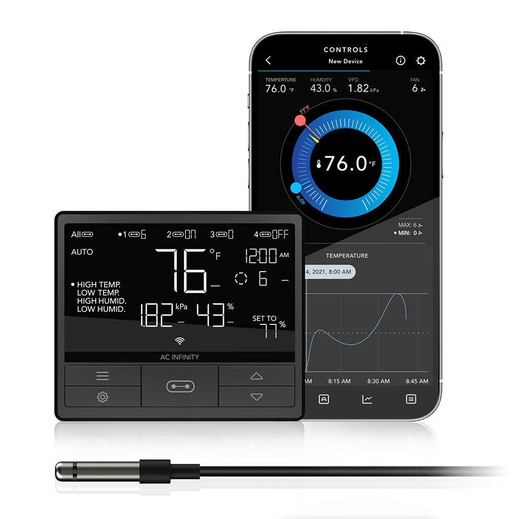 AC Infinity CONTROLLER 69 PRO – Unabhängige Programme für vier Geräte, Bluetooth + WiFi