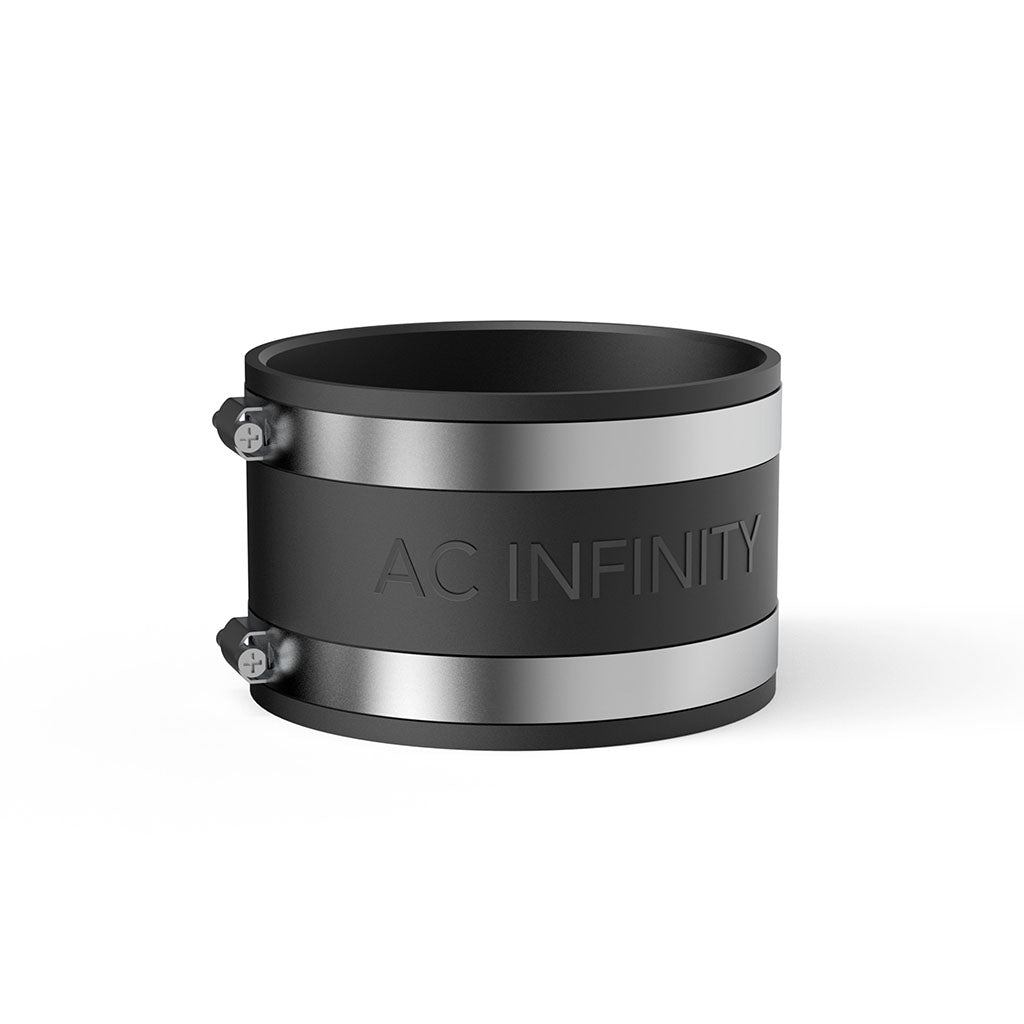 AC Infinity Noise Reduction Clamp, Duct Coupler with Stainless Steel Clamps, 100 mm/150 mm/200 mm